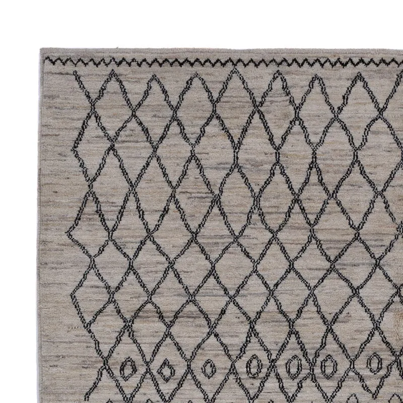 Berber Teppich 173x240cm - Wollteppich - dunkelgrau