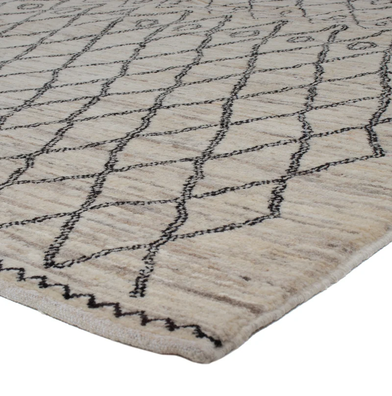 Berber Teppich 173x240cm - Wollteppich - dunkelgrau