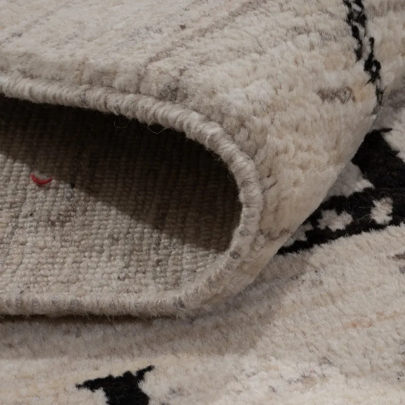 Berber Teppich 173x240cm - Wollteppich - dunkelgrau
