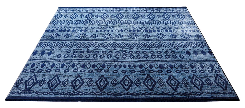 WeconhomeTeppich 160x225 Blau Muster