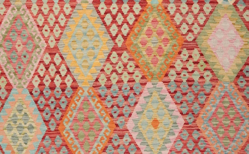 Kelim · Handgewebt – Bunt, 308x206 cm