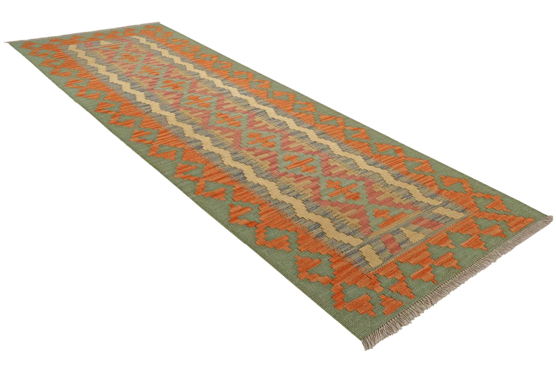 Kelim Gashgai · Handgewebt – Beige, 246x85 cm