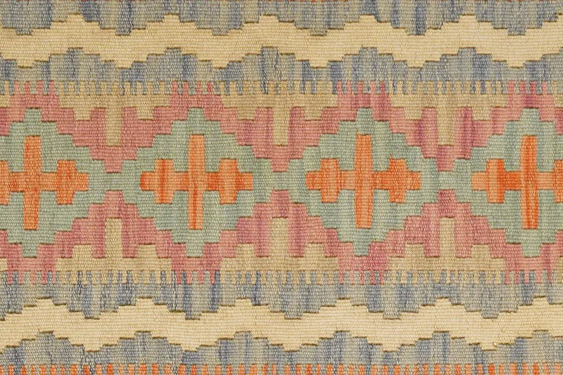 Kelim Gashgai · Handgewebt – Beige, 246x85 cm