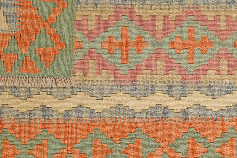 Kelim Gashgai · Handgewebt – Beige, 246x85 cm