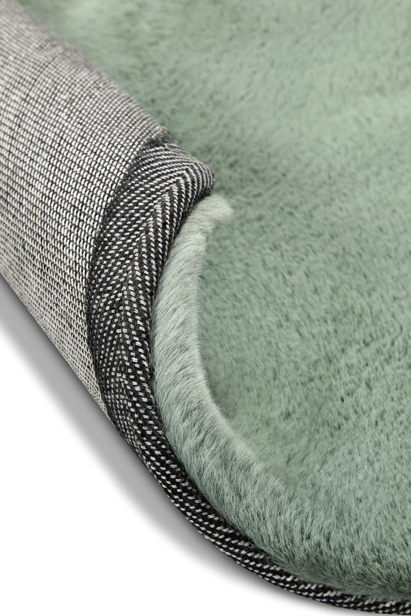 Kunstfell Teppich Rund Türkis flauschig und weich "Anna" WECONhome Basics
