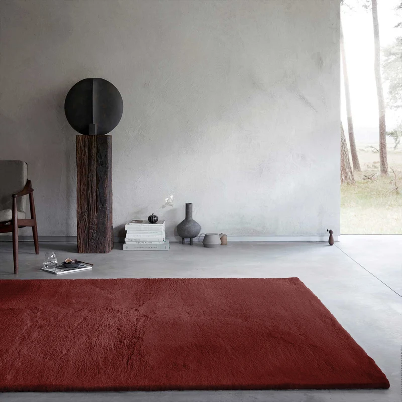 Kunstfell Teppich Bordeaux flauschig und weich "Anna" WECONhome Basics