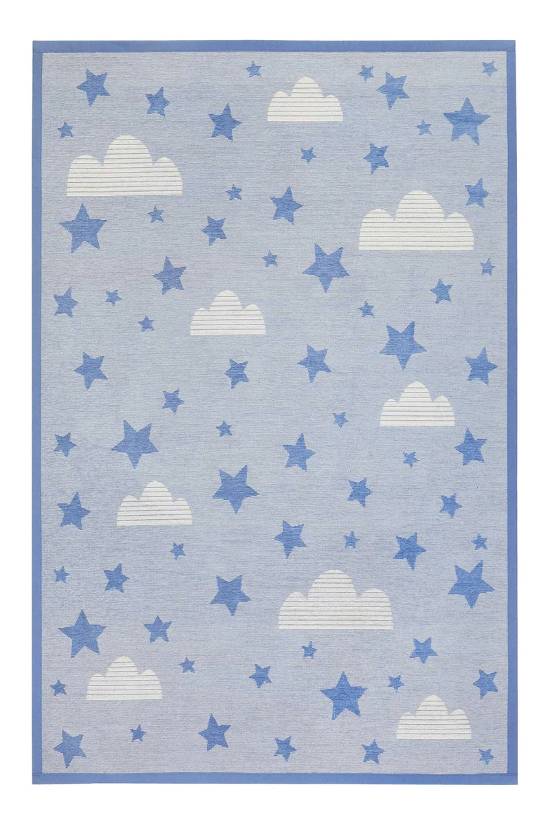 Esprit Kinder-Wendeteppich Blau "Whale Buddy"
