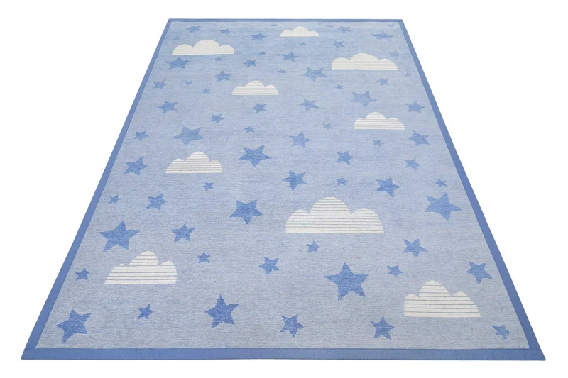 Esprit Kinder-Wendeteppich Blau "Whale Buddy"