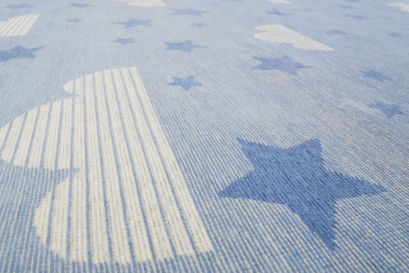 Esprit Kinder-Wendeteppich Blau "Whale Buddy"