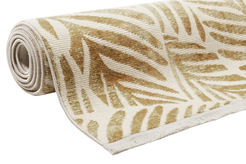 Esprit Teppich Creme Weiß Kupfer Gold meliert Kurzflor "Victoria"