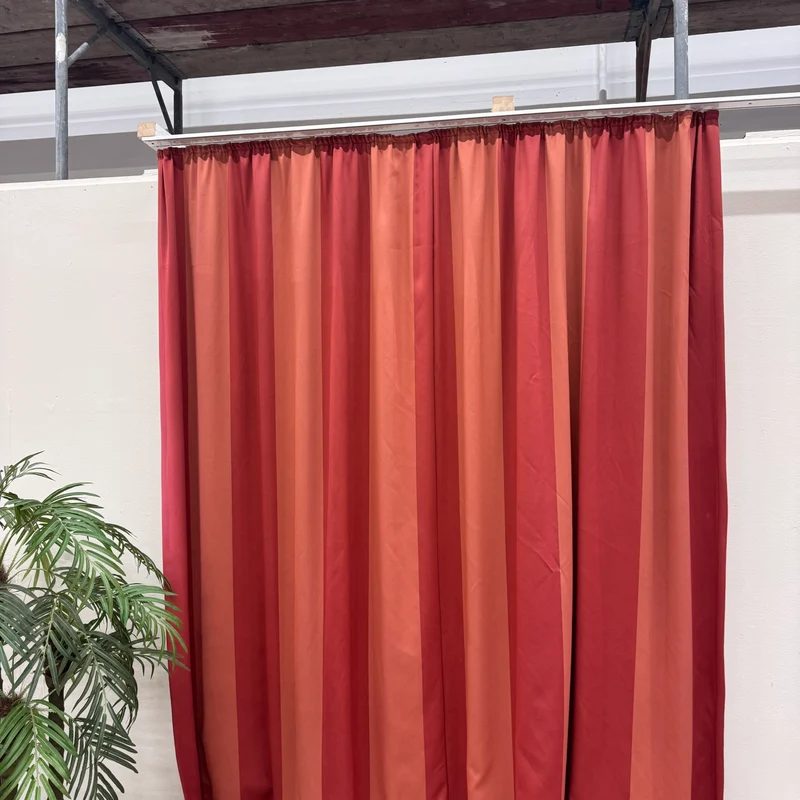 Gardine Orange Rot 210x240 Streifen Verdunkler Vorhang Gebraucht