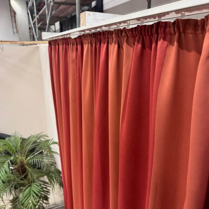Gardine Orange Rot 210x240 Streifen Verdunkler Vorhang Gebraucht