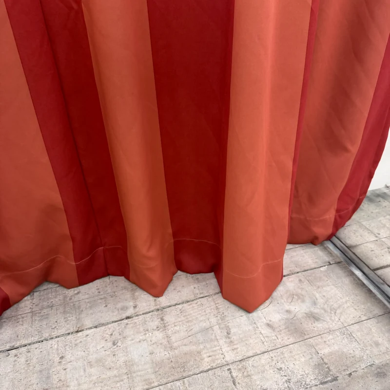 Gardine Orange Rot 210x240 Streifen Verdunkler Vorhang Gebraucht