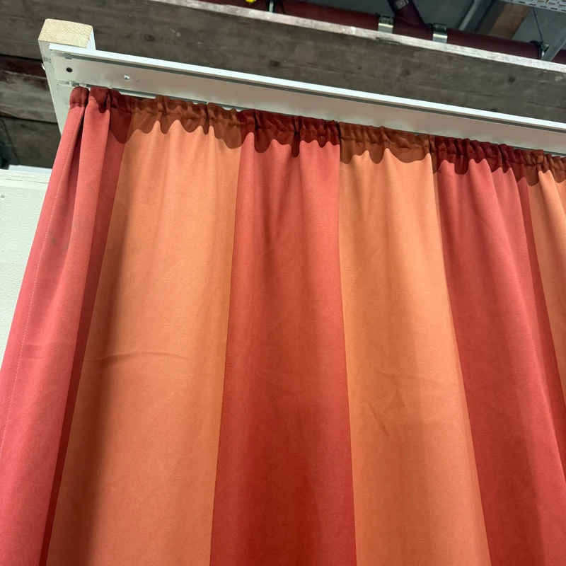 Gardine Orange Rot 210x240 Streifen Verdunkler Vorhang Gebraucht