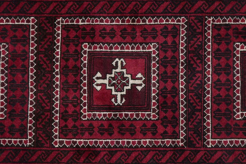 Belutch · Handgeknüpft – Rot, 201x123 cm