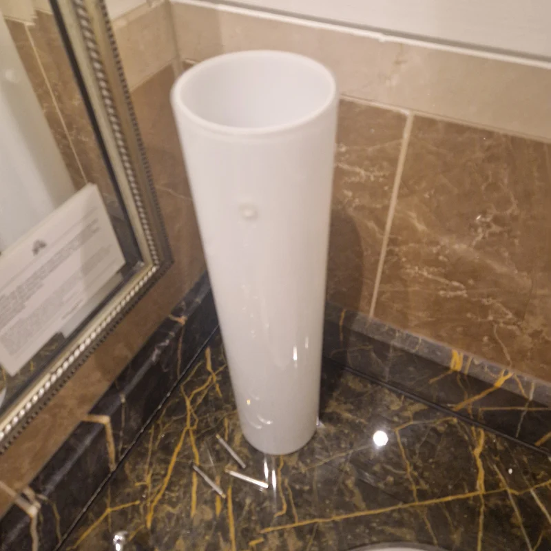 La Luce Leuchte zylindrisch weiß Glas - Atlantic Hotel Hamburg - Lampe gebraucht