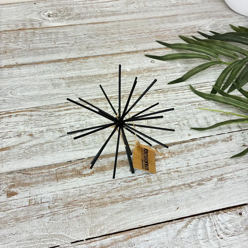 Housevitamin Feuerwerk Ornament 15cm Schwarz Metall Stern-Design Deko