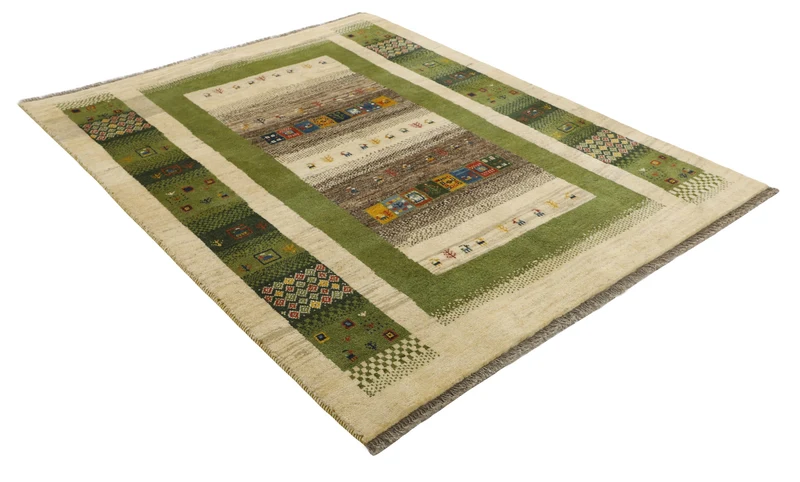 MY-RUG Teppich "Gabeh" Geometrische Streifen und Blöcke, Handgeknüpft