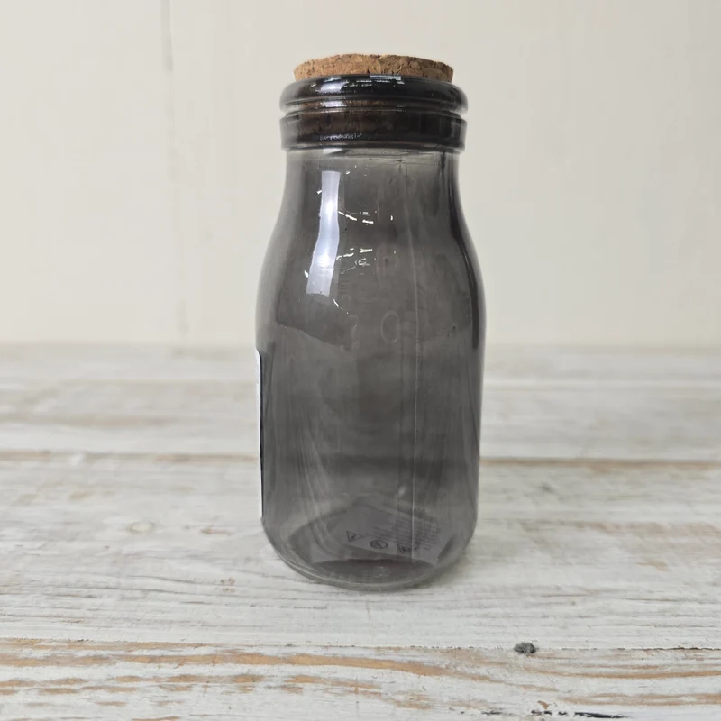 Glasflasche Mit Korken Klein Rauchglas Glas Gefäß Deko