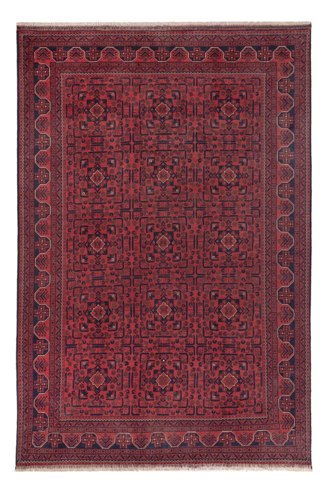Khal Mohammadi Teppich 197x294cm - Orientteppich - dunkelrot