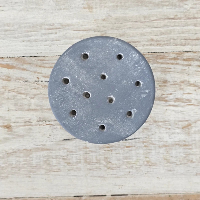 Trockenblumenhalter 8cm Grau Beton mit Löchern Halter Deko