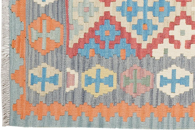 Kelim Gashgai · Handgewebt – Bunt, 237x86 cm
