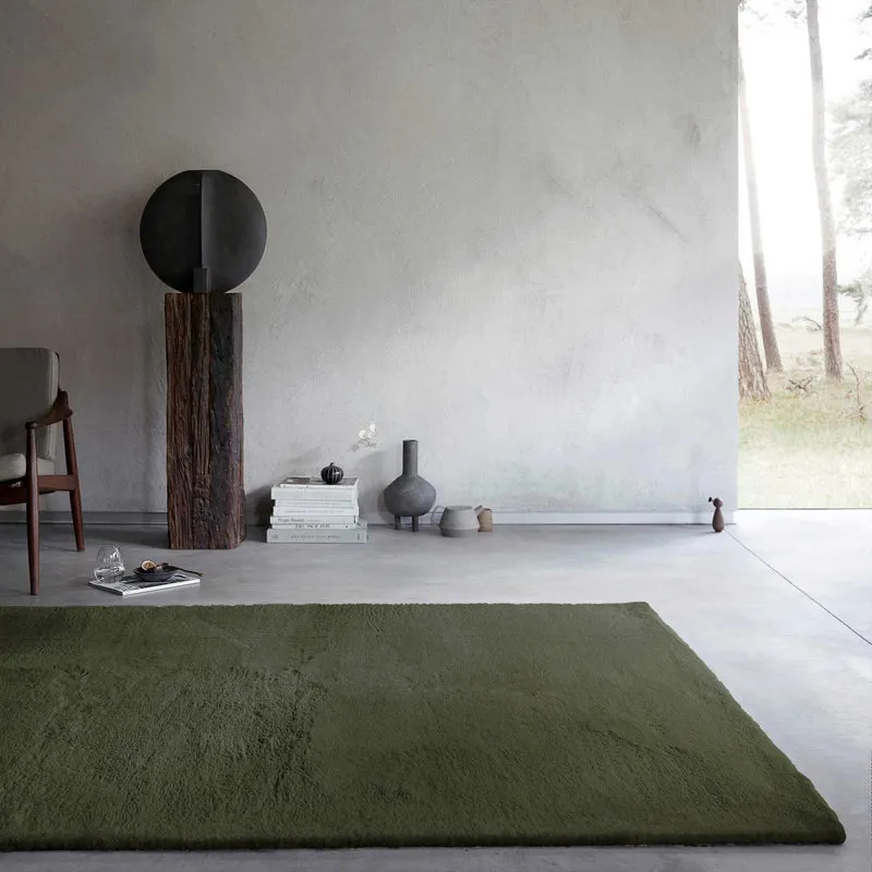 Kunstfell Teppich Olive flauschig und weich "Anna" WECONhome Basics