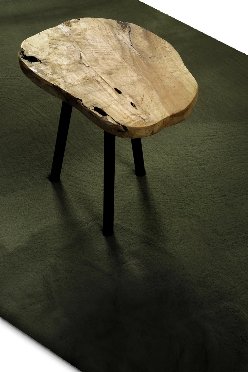 Kunstfell Teppich Olive flauschig und weich "Anna" WECONhome Basics
