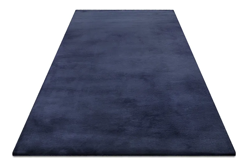 Kunstfell Teppich Dunkelblau flauschig und weich "Anna" WECONhome Basics