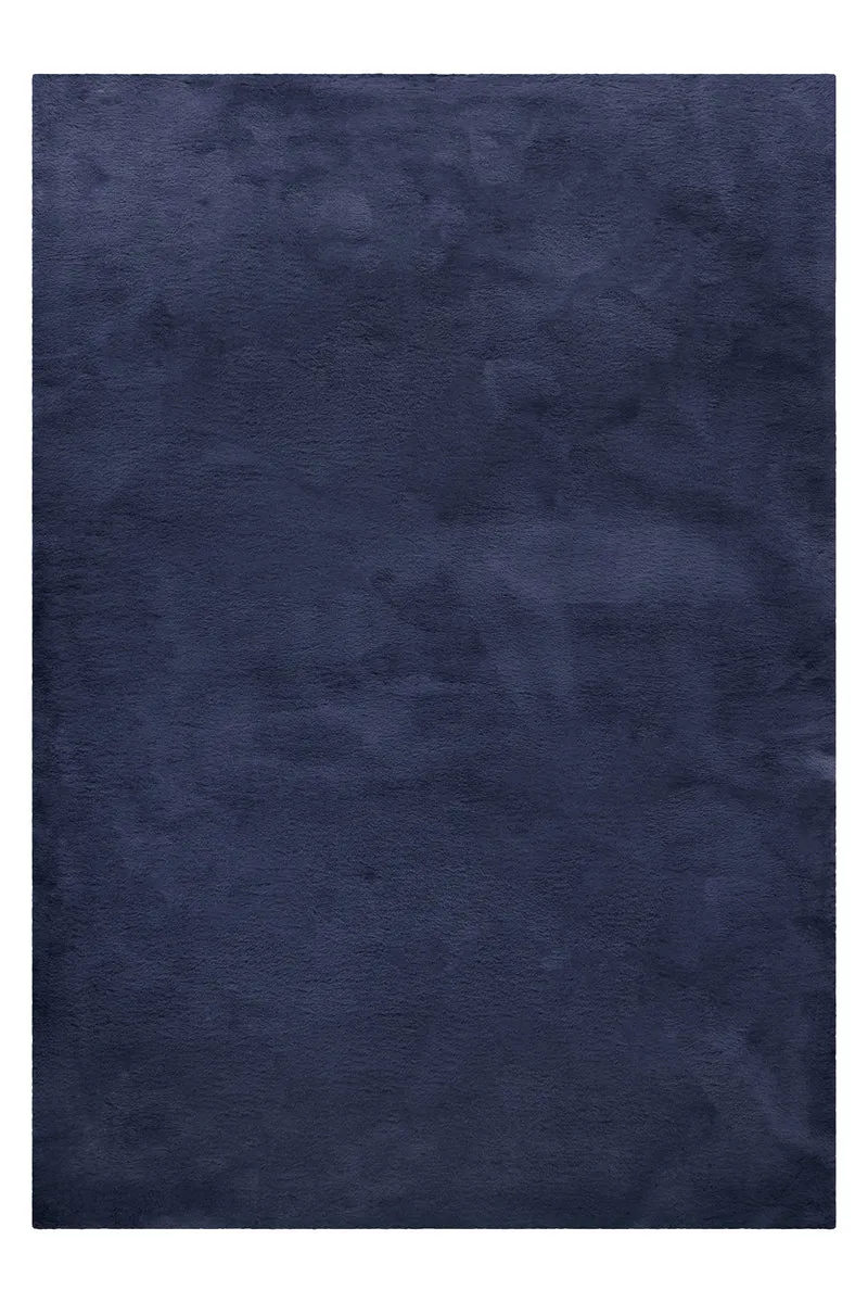 Kunstfell Teppich Dunkelblau flauschig und weich "Anna" WECONhome Basics