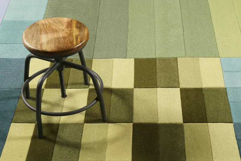 Esprit Teppich Grün Blau aus Wolle "Various Box"