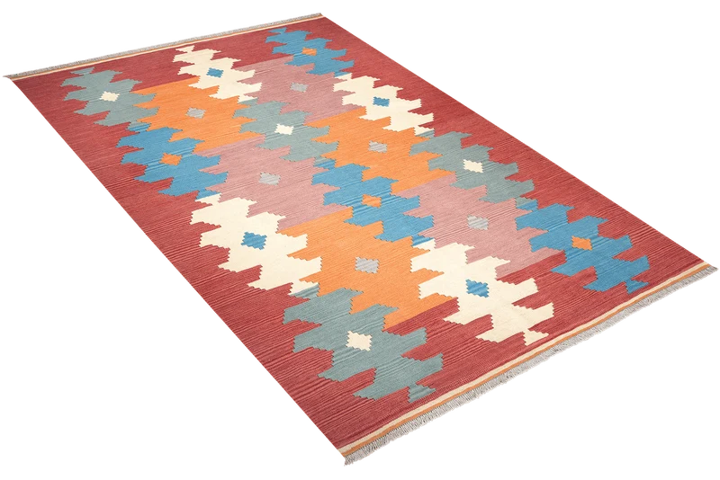 Kelim Gashgai · Handgewebt – Bunt, 242x169 cm