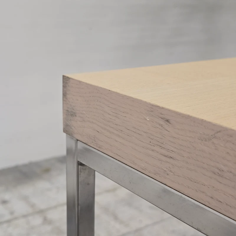 IKEA Klubbo Beistelltisch Buche Holz Quadratisch mit Metallgestell Tisch Gebraucht