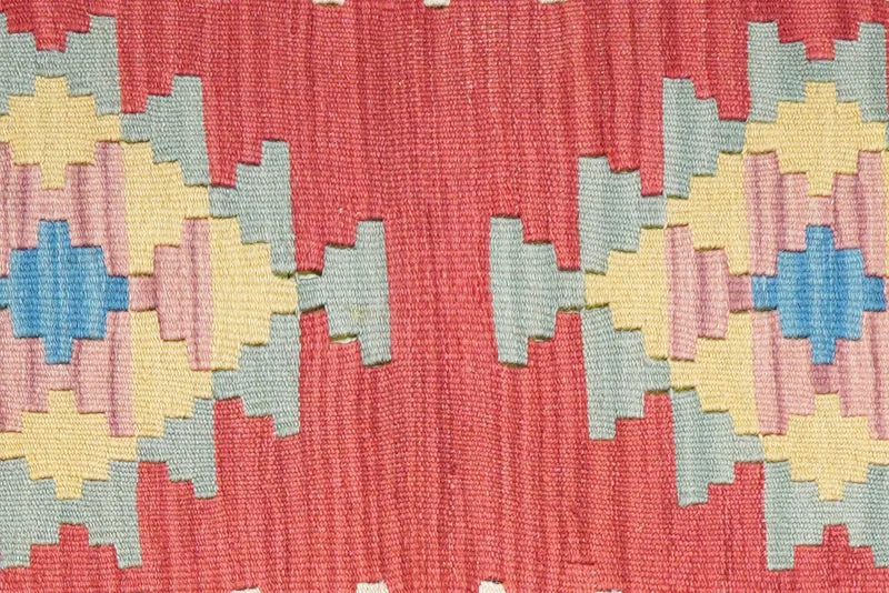 Kelim Gashgai · Handgewebt – Rot, 194x57 cm