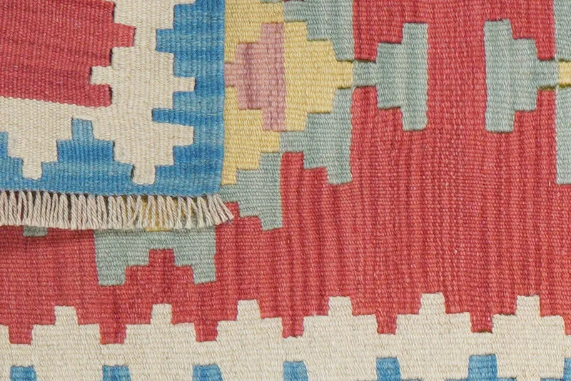 Kelim Gashgai · Handgewebt – Rot, 194x57 cm