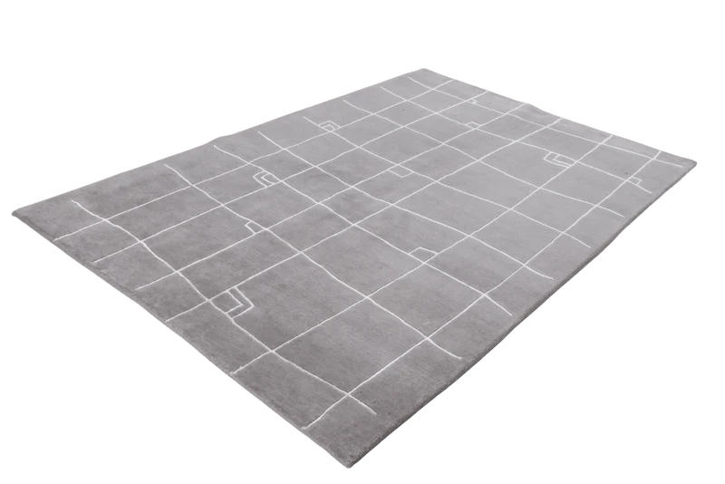 Nepal · Handgeknüpft – Grau, 202x145 cm