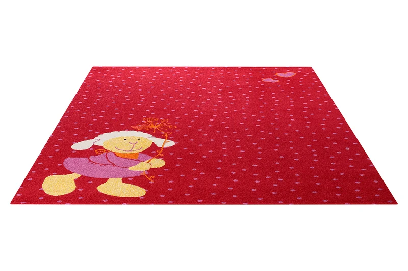 Sigikid Teppich 200x290 Rot Rosa Punkte