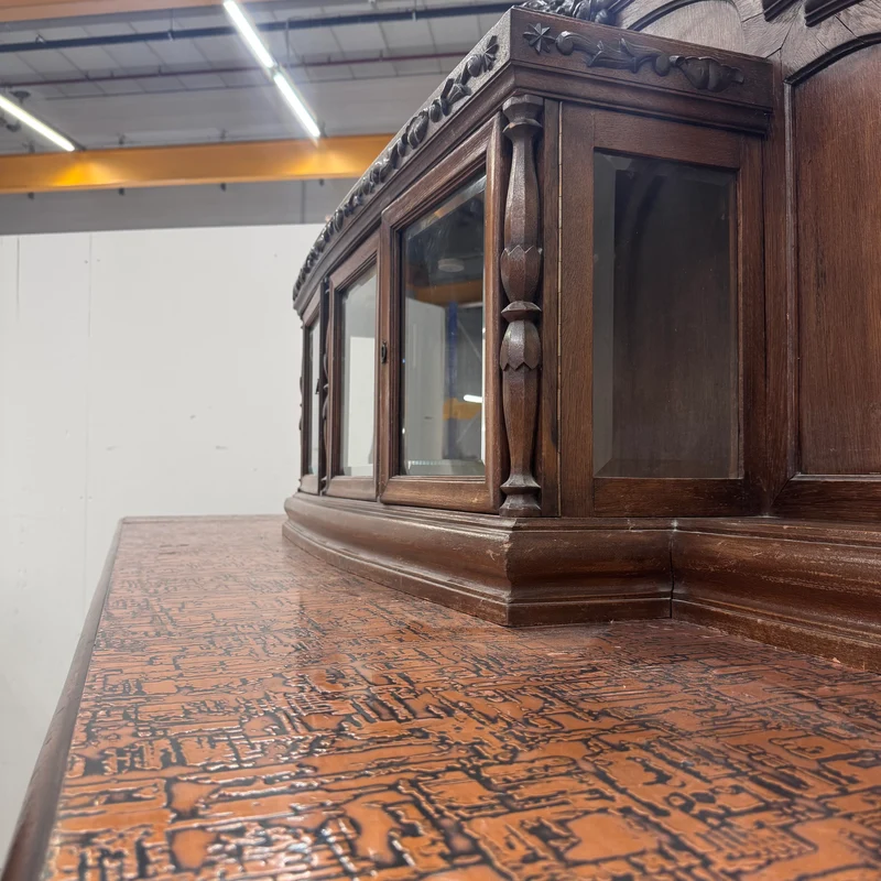 Antikes Buffet Eiche Massiv Historisch Reich verziert Sideboard Gebraucht