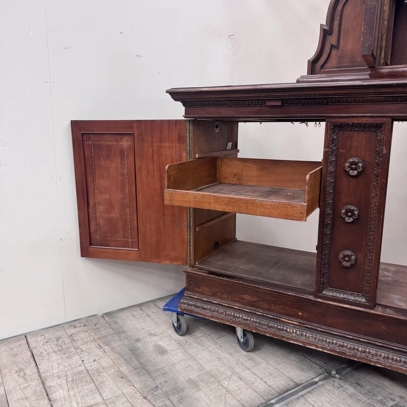 Antikes Buffet Eiche Massiv Historisch Reich verziert Sideboard Gebraucht