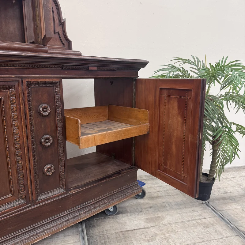 Antikes Buffet Eiche Massiv Historisch Reich verziert Sideboard Gebraucht