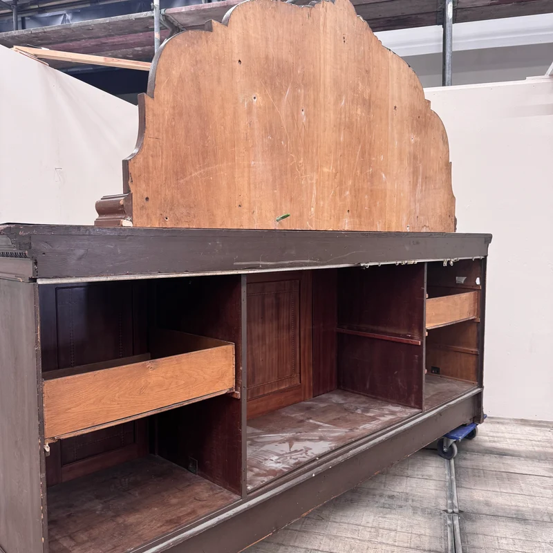 Antikes Buffet Eiche Massiv Historisch Reich verziert Sideboard Gebraucht