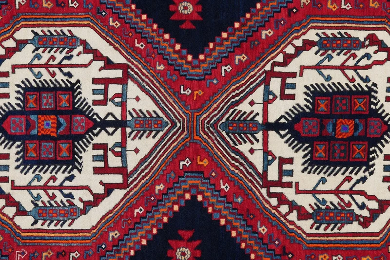 Afshar · Handgeknüpft – Blau, 229x162 cm
