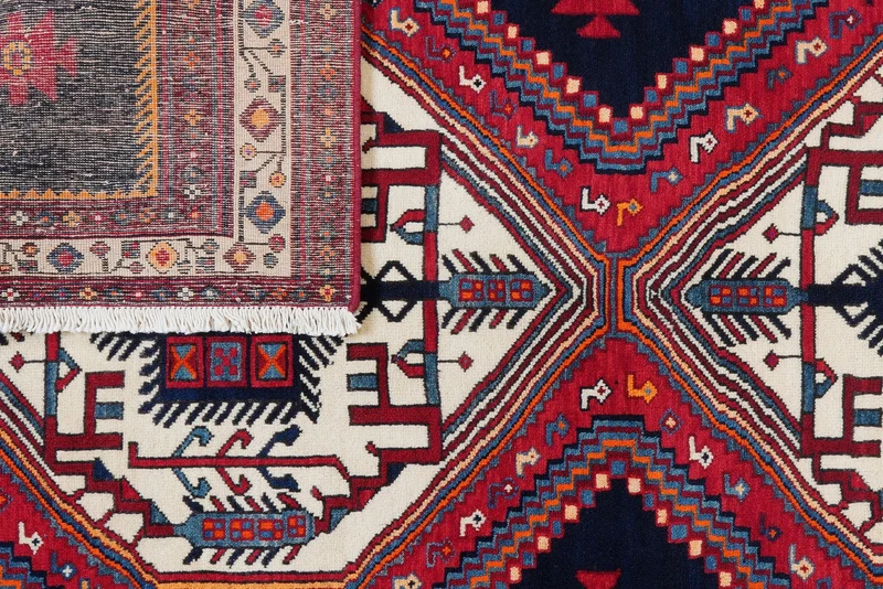 Afshar · Handgeknüpft – Blau, 229x162 cm