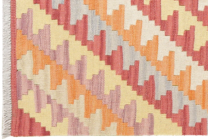Kelim Gashgai · Handgewebt – Orange, 194x86 cm
