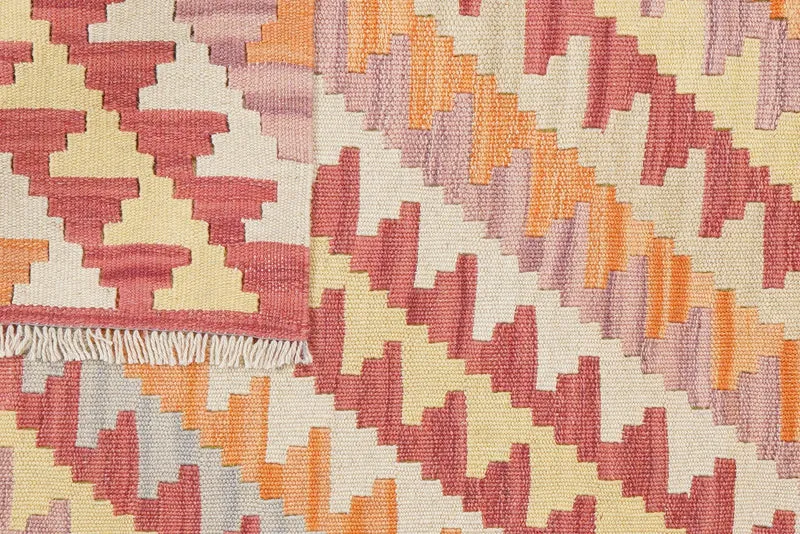 Kelim Gashgai · Handgewebt – Orange, 194x86 cm