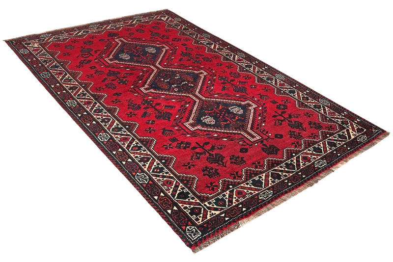 Gashgai · Handgeknüpft – Rot, 214x159 cm