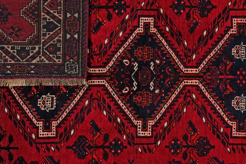 Gashgai · Handgeknüpft – Rot, 214x159 cm