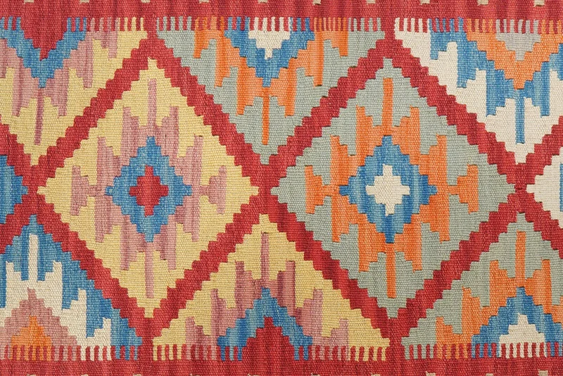 Kelim Gashgai · Handgewebt – Rot, 182x129 cm