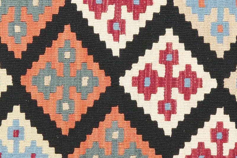 Kelim Gashgai · Handgewebt – Schwarz, 147x108 cm