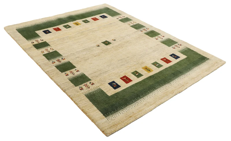 MY-RUG Teppich "Gabeh" Geometrische Streifen und Blöcke, Handgeknüpft